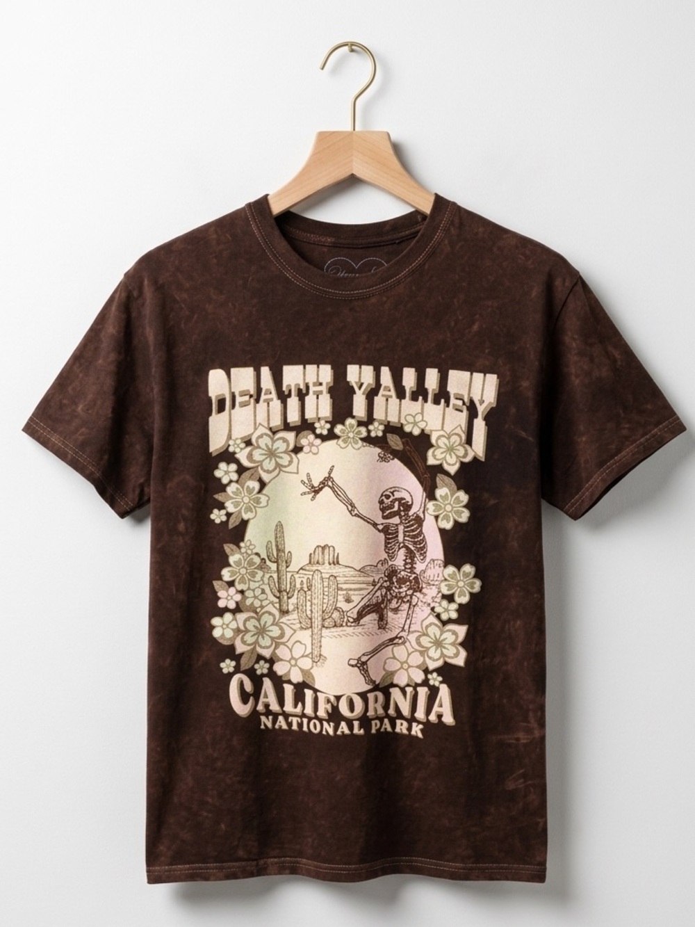 Obsessive Love Brown Death Valley California Graphic Crewneck Short Sleeve Tee